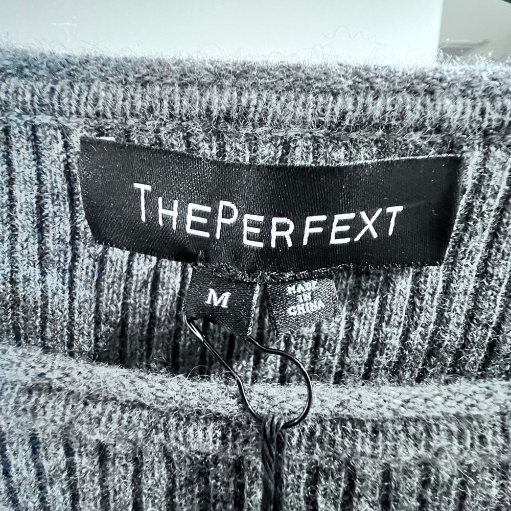 Theperfext 100% cashmere sweater dress women’s large EUC gray long sleve - Picture 3 of 6